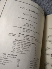 Gesu Bambino by Pietro A Yon Organ and vocal Vintage Sheet Music