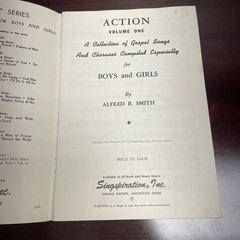 Action Songs for Boys and Girls Volume 1 Sheet Music Book Singspriation 1972