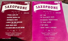 VTG c. 1940s-50s Chas H. Hansen Popular Saxophone Solos Music Books/Sheet Music