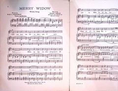 Merry Widow Franz Lehar 1932 Vocal Piano Sheet Music Morris Music Co. Operetta