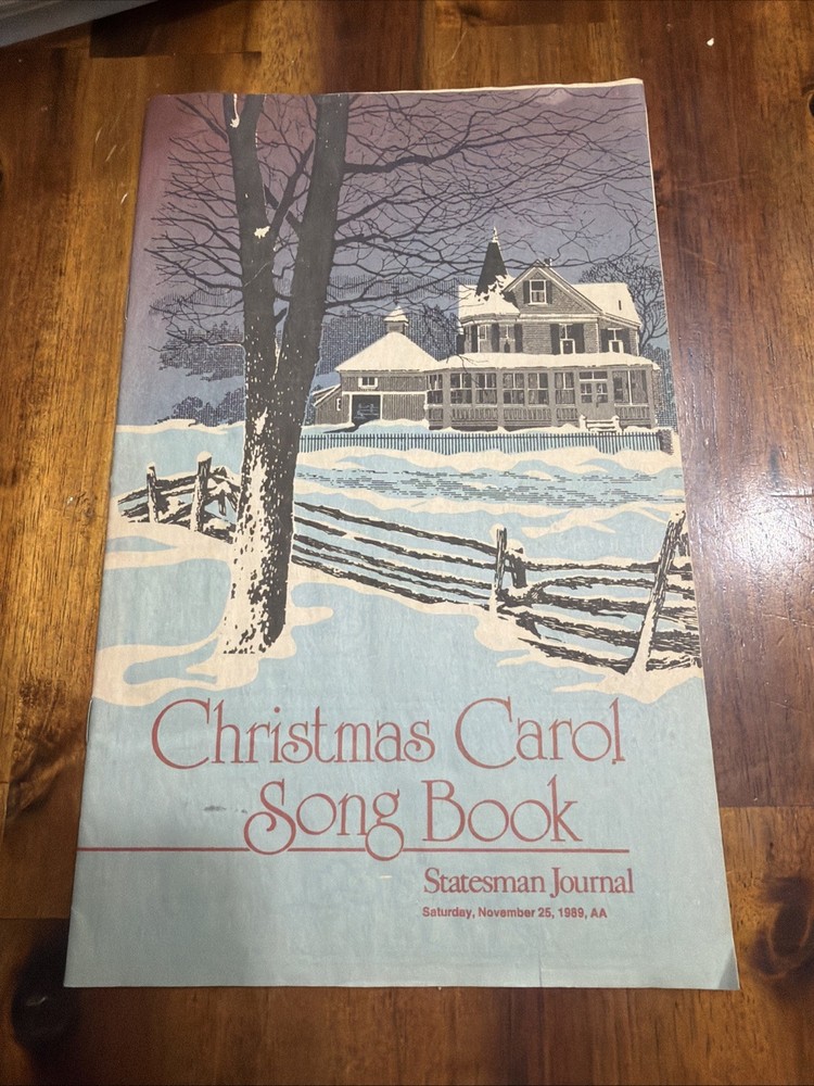 1989 Christmas Carol Book Statesman Journal Salem, Oregon Vintage