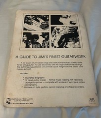 Jimi Hendrix Note for Note Guitar Tab Book 1980 Cherry Lane Vintage Original