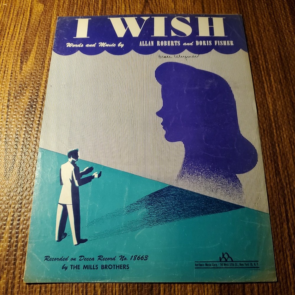 I Wish Sheet Music Allan Roberts Doris Fisher Northern Music 1945 P/V/G