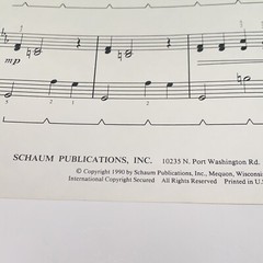 Vintage 1990 Drizzly Day Piano Solo Sheet Music by Lois Rehder Holmes