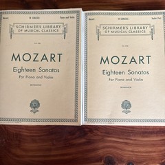 Schirmer’s Library Musical Classics MOZART EIGHTEEN SONATAS FOR PIANO & VIOLIN
