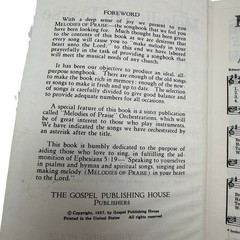 Lot of 2 Melodies of Praise 1957 Gospel Publishing House Hymnals Vintage