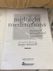 Midnight Meditations Arranged for Piano by ROGER BENNETT PB 1998 Lillenas Pub