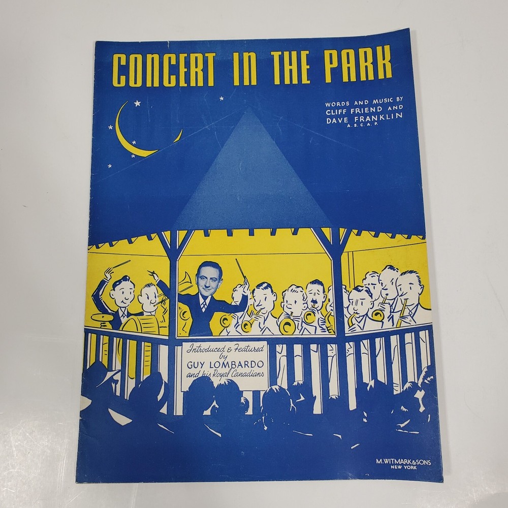 Concert In The Park by Guy Lombardo M. Witmark & Sons 1939 Sheet Music VTG