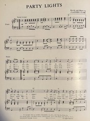 Party Lights (CLAUDINE CLARK) 1962 R&B/Pop Sheet Music (#5 US Pop Chart Single)