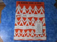 VINTAGE A BUSHEL AND A PECK SHEET MUSIC Frank Loesser 1950 Guys & Dolls Musical