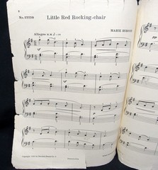 Little Red Rocking Chair Sheet Music 1942 for Piano Antique Vintage US Seller