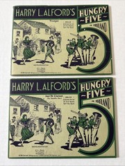 1931 Harry L Alford HUNGRY FIVE IN IRELAND Trumpet + 2nd Bb Clarinet Parts VG