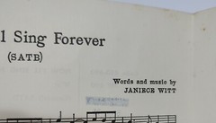 Choral Sheet Music – « Now I&rsquo;ll Sing Forever » SATB – Witt – Broadman Choral Music
