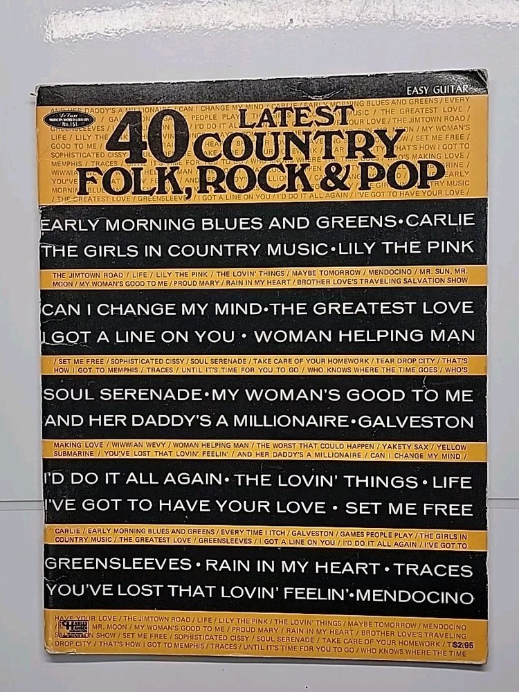 40 Latest Country Folk Rock Pop Vocal Sheet Music Deluxe Modern World Library