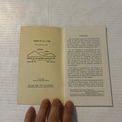 Songs of All Time Sheet Music Book Pocket Sized 1957 Cooperative Recreation