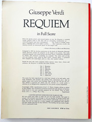 Giuseppe Verdi Requiem Full Score Choral Music Book SATB & Instruments