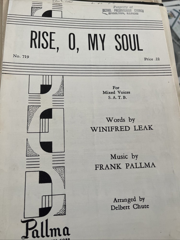 Rise O My Soul Mixed Voices Frank Pallma Leak Chute