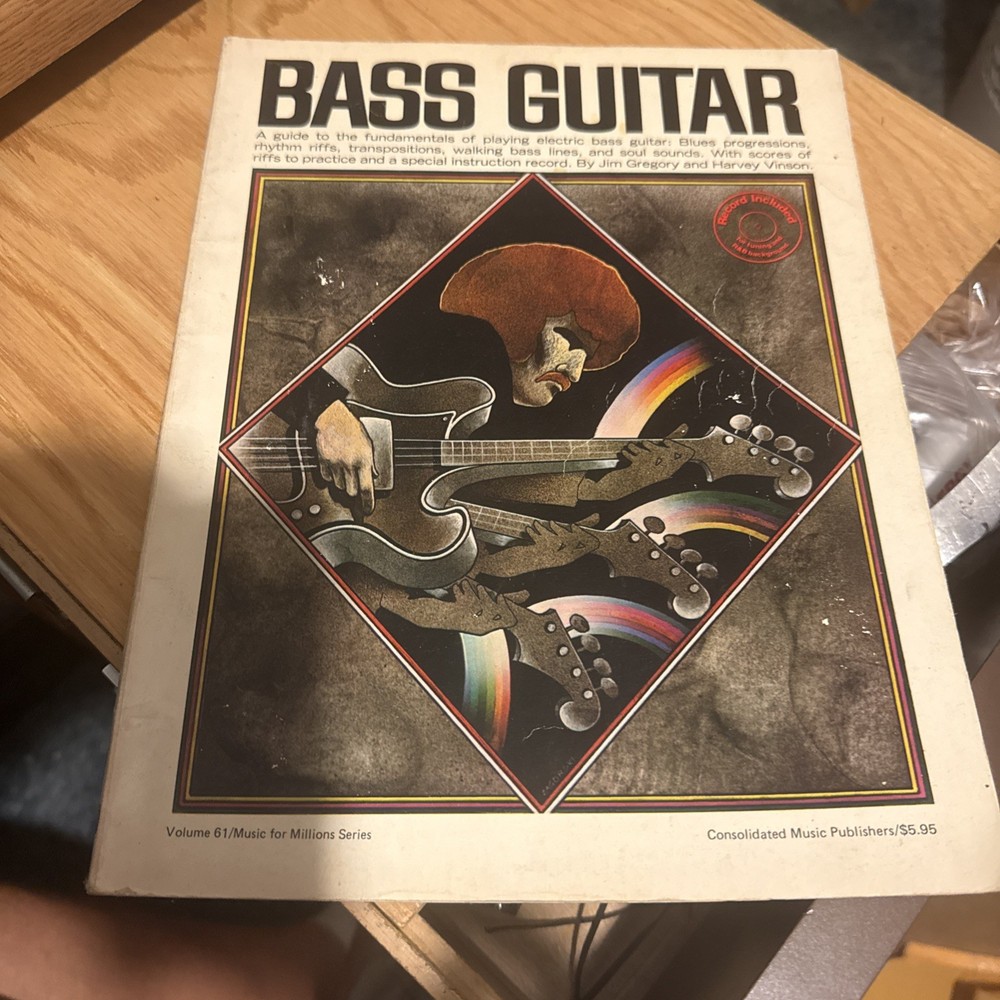 Bass guitar music book vol 61 1973. No Record. Rhythm, Soul, Heavy Metal…