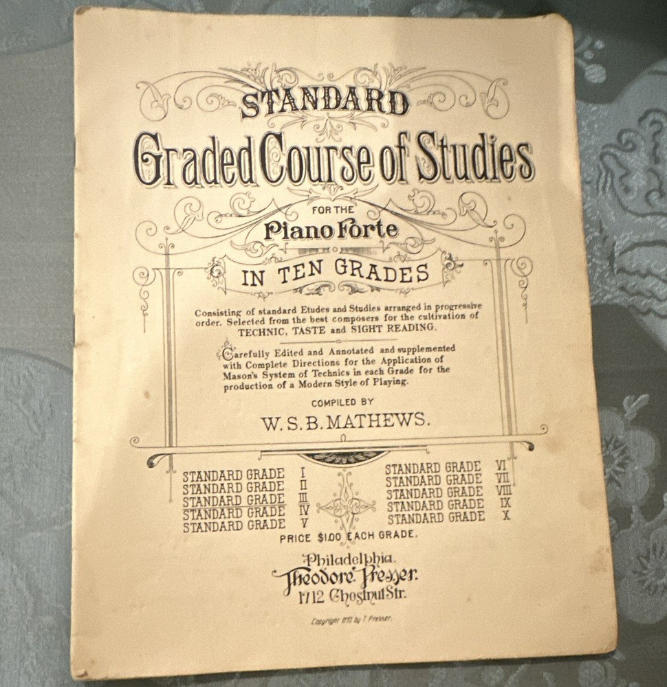 Theodore Presser Standard Graded Piano Course Song Book Ten Grades Classical