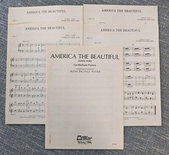 America The Beautiful Samuel Ward Multiple PIanos Arr. by Alene Billings Yoder