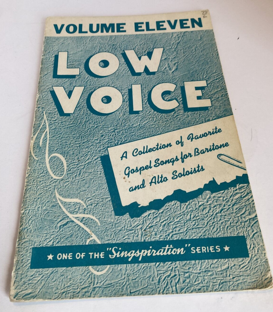 Vintage 1962 Singspiration Vol. 11 Low Voice Gospel Hymns Music Book Religious