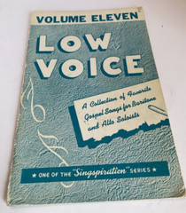Vintage 1962 Singspiration Vol. 11 Low Voice Gospel Hymns Music Book Religious