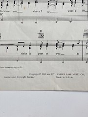 John Denver Vintage Sheet Music Follow Me 1971 Cherry Lane Music Co. RCA Records