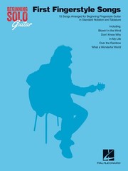 First Fingerstyle Songs Beginning Solo Guitar Tab Sheet Music Lyrics Book