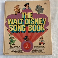 The Walt Disney Song Book Hardback 1974 Piano Voice Sheet Music Color Art Golden