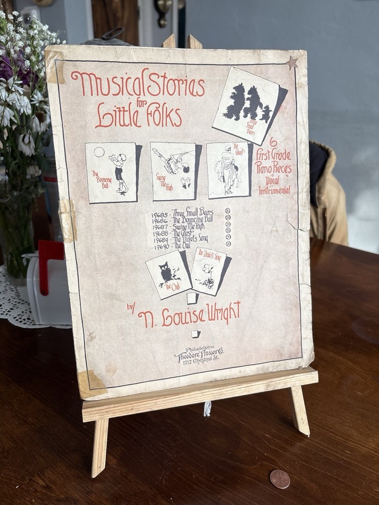 sheet music booklet titled Musical Stories for Little Folks by N. Louise Wright