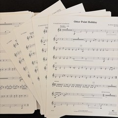 Otter Point Holiday Robert Sheldon Concert Band Score Parts Grade 4 Alfred