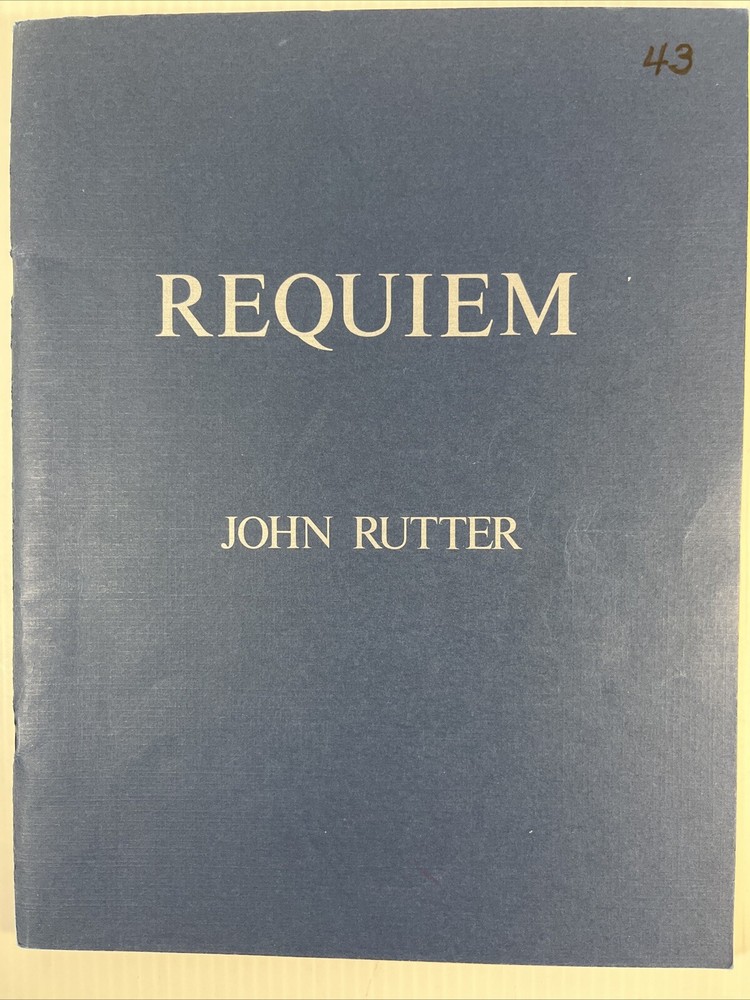 Requiem Rutter Vintage Choral Music Book Religious