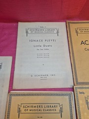 Lot of 9 Vintage Schirmer&rsquo;s Library Musical Classics Piano Violin Sheet Music…