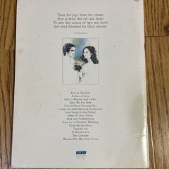 TIME FOR JOY CONTEMPORARY SONGS FOR WEDDINGS Songbook 1980 Sacred Songs Music