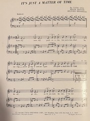It’s Just A Matter Of Time (TOM JONES) 1965 Pop/R&B Sheet Music, Brook Benton