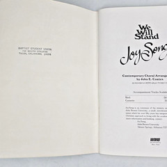 We Will Stand Joy Song Choral Book SATB Piano Coates Word &rsquo;84 Christian Songbook