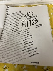 40 Contemporary Hits Medium Voice Range Vocal Solo Word Music Song Book 1989
