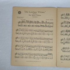 The Merry Widow Waltz for Piano Franz Lehar Sheet Music 1908 Century Music