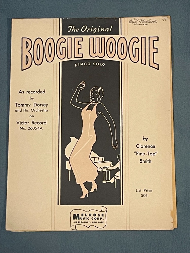 Original Boogie Woogie Piano Solo Sheet Music 1939 Clarence Pine-Top Smith NICE