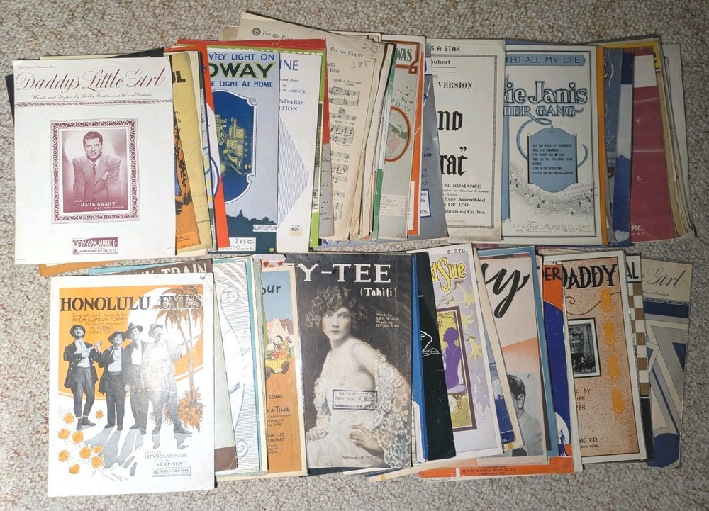 Vintage 1940&rsquo;s-1960&rsquo;s Variety Sheet Music Lot Of 550+