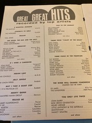 Great Great Hits All Organ Robbins Music Corporation words chords music 1968