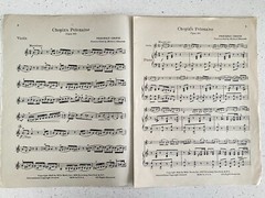 Lot 5 Vtg Violin Piano Sheet Music Duets Indian Love Call Chopin Cello Iris Eyes