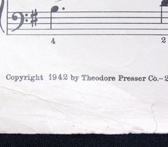 Little Red Rocking Chair Sheet Music 1942 for Piano Antique Vintage US Seller