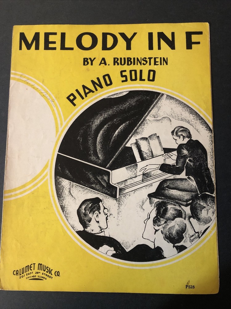 Melody In F Vtg Sheet Music Rubinstein Mort H Glickman 1935