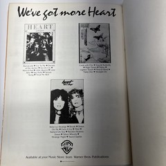 1981 HEART: GREATEST HITS / LIVE SONGBOOK Sheet Music Chords Tablature Vint_020