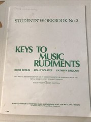 Students Workbook No.2 Keys to Music Rudiments Boris Berlin Sheet music 4G