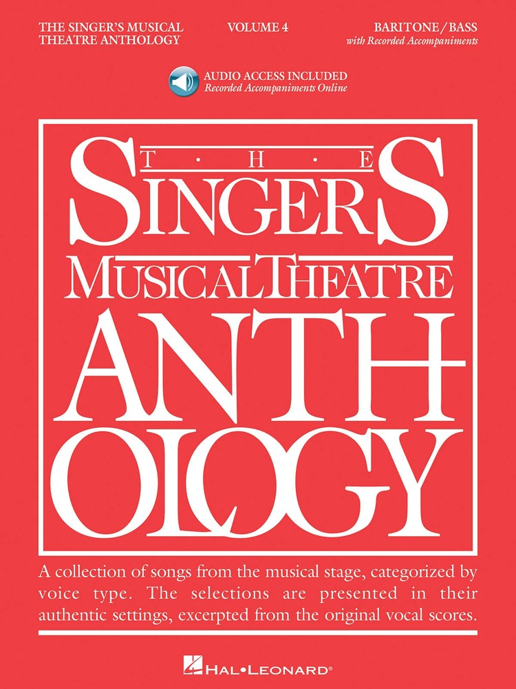 Singer&rsquo;s Musical Theatre Anthology Vol 4 Baritone Bass Piano Book Online Audio