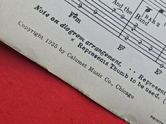 The Band Played On Sheet Music Piano Vocal Guitar 1935 Calumet Music USA SELLER