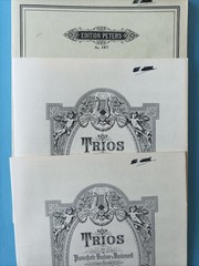 Schubert Piano Trios Op. 99 & Op. 100 Parts for Piano, Violin and Cello