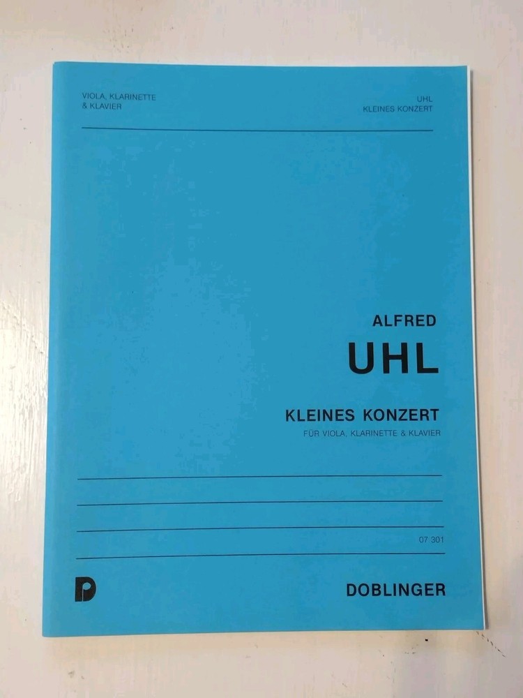 ALFRED UHL KLEINES KONZERT viola clarinet piano doblinger